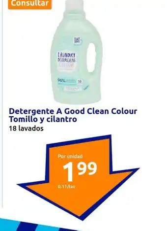Action Detergente A Good Clean Colour Tomillo y cilantro oferta