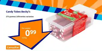 Action Candy Tubes Becky's oferta