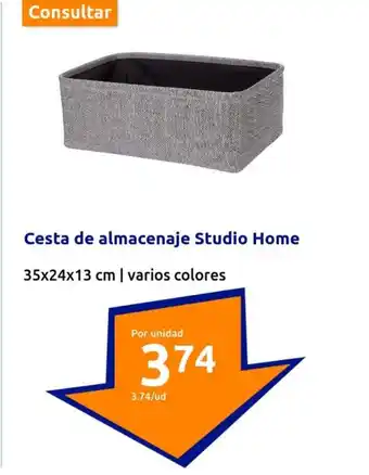 Action Cesta de almacenaje Studio Home oferta