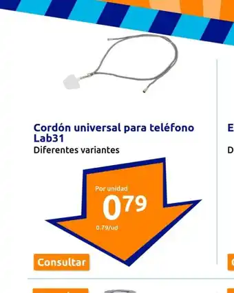 Action Cordón universal para teléfono Lab31 oferta
