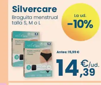 Clarel Silvercare Braguita menstrual talla S, MOL oferta