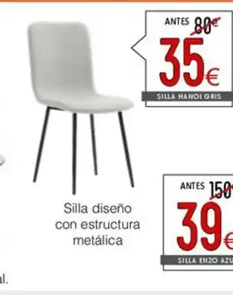 Atrapamuebles Silla diseño con estructura metálica oferta