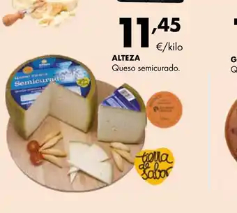 Supermercados Lupa ALTEZA Queso semicurado. oferta