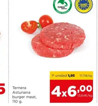 Alimerka Ternera Asturiana burger meat, 110 g. oferta