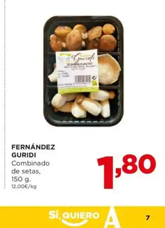 Alimerka FERNÁNDEZ GURIDI Combinado de setas, oferta