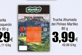 FROIZ Trucha Ahumada del Pirineo Martiko oferta