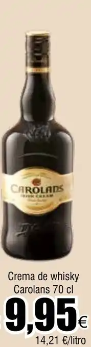 Froiz Crema de whisky Carolans 70 cl oferta