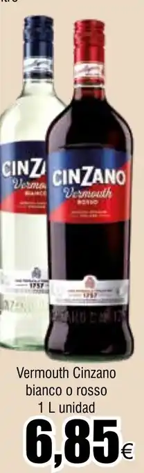 FROIZ Vermouth Cinzano bianco o rosso 1 L unidad oferta