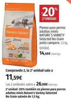 El Corte Inglés Nature's variety - pienso para perros adultos mini oferta