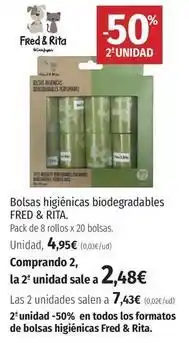 El Corte Inglés Fred & rita - bolsas higiénicas biodegradables oferta