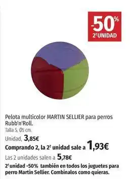 El Corte Inglés Martin sellier - pelota multicolor para perros rubb'n'roll oferta