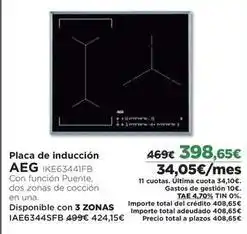 El Corte Inglés Aeg - placa de inducción ike63441fb oferta