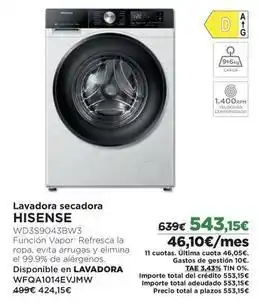 El Corte Inglés Hisense - lavadora secadora oferta