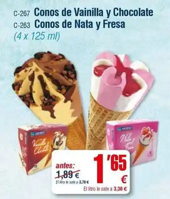 Abordo Conos de vainilla oferta