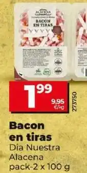 Dia Dia nuestra alacena - bacon en tiras oferta