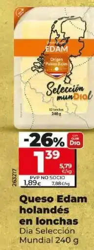 Dia Dia seleccion mundial - queso edam holandes en lonchas oferta