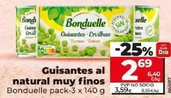 Dia Bonduelle - guisantes al natural muy finos oferta
