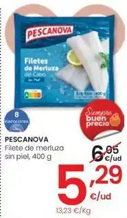 Eroski Pescanova - filete de merluza sin piel oferta