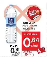 Eroski Font vella - agua mineral natural oferta