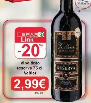 Spar La Palma Valtier - vino tinto reserva oferta