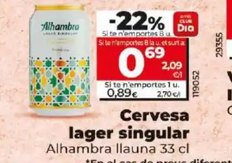 Dia Cervesa lager singular oferta