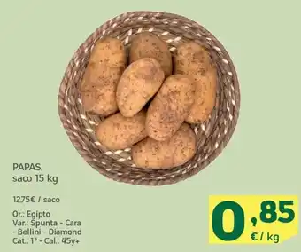 HiperDino PAPAS, saco 15 kg oferta