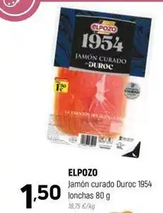 Coviran Elpozo - jamón curado duroc 1954 lonchas oferta