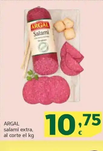 HiperDino ARGAL salami extra, al corte el kg oferta