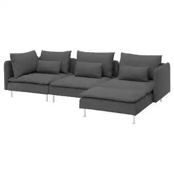IKEA SÖderhamn Sofá de 4 plazas con chaiselongue, Tallmyra gris oferta
