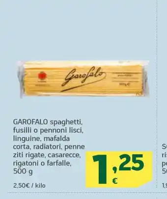 HiperDino GAROFALO spaghetti, fusilli o pennoni lisci, linguine, mafalda oferta