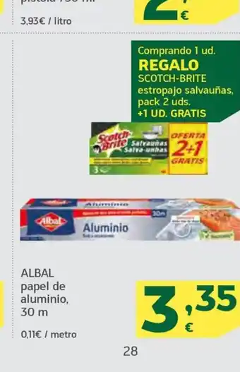 HiperDino ALBAL papel de aluminio, 30 m oferta