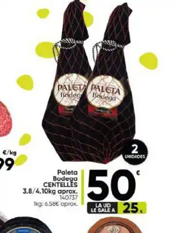 Family Cash Paleta Bodega CENTELLES oferta