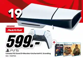 MediaMarkt Consola PS5 Stand D+Morales+Uncharted+D. Stranding oferta