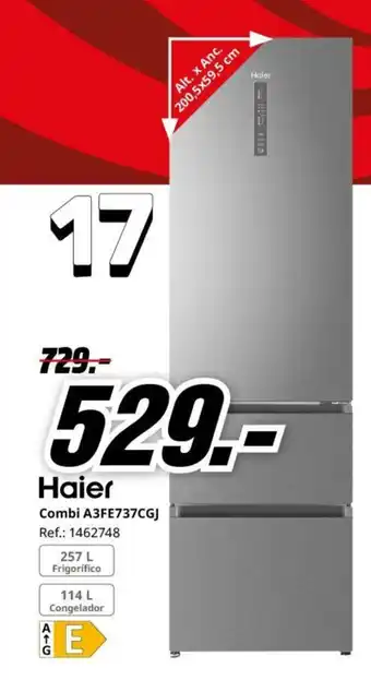 MediaMarkt Haier Combi A3FE737CGJ oferta