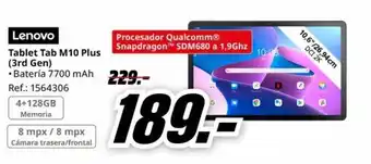 MediaMarkt Tablet Tab M10 Plus (3rd Gen) oferta