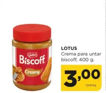 Alimerka LOTUS Crema para untar biscoff, 400 g. oferta