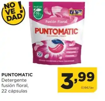 Alimerka PUNTOMATIC Detergente fusión floral, 22 cápsulas oferta