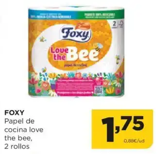Alimerka FOXY Papel de cocina love the bee, 2 rollos oferta
