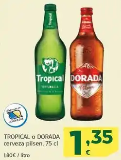 HiperDino Tropical - cerveza pilsen oferta