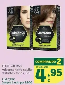 HiperDino Llongueras - advance tinte capilar distintos tonos oferta