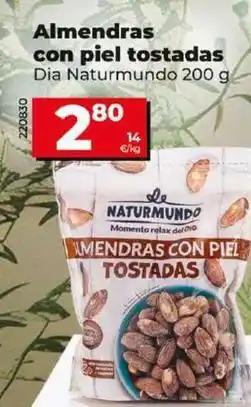 Dia Dia naturmundo - almendras con piel tostadas oferta