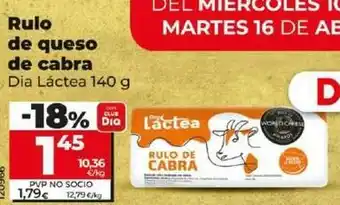 Dia Dia lactea - rulo de queso de cabra oferta