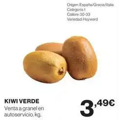 Hipercor Kiwi verde oferta