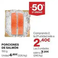 Hipercor Porciones de salmón oferta