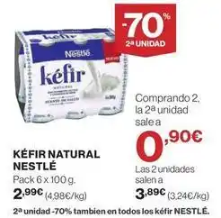 Hipercor Nestlé - kéfir natural oferta