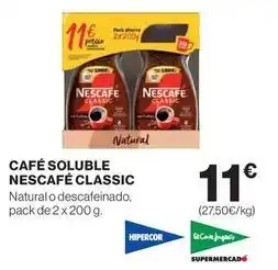 Hipercor Nescafé - café soluble classic oferta