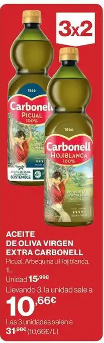 Hipercor Carbonell - aceite de oliva virgen extra oferta