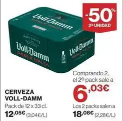 Hipercor Voll-damm - cerveza oferta