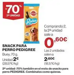 Hipercor Pedigree - snack para perro oferta