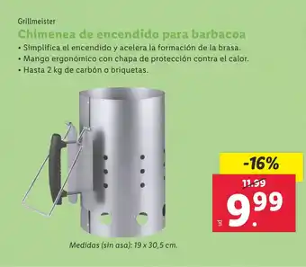Lidl Chimenea de encendido para barbacoa oferta